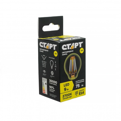 Лампа филаментная СТАРТ LED F-SphereE14 9W27