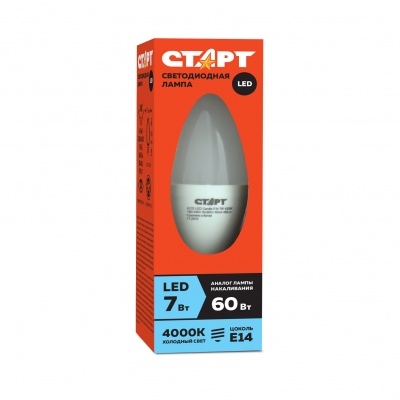 Лампа светодиодная СТАРТ ECO LED Candle E14 7W 4000К