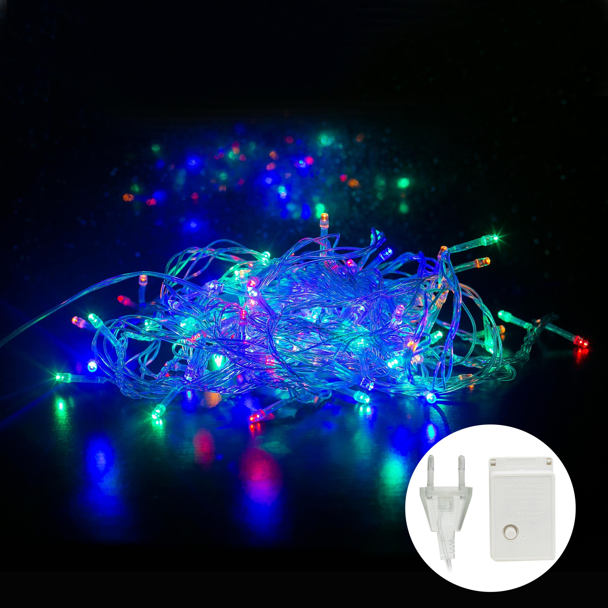 СТАРТ НГ 100LED 220V 8 реж 10м нить --100