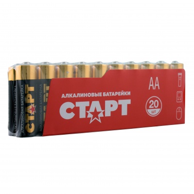 Набор алкалиновых батареек СТАРТ LR6-B20 типа ААА 20 шт