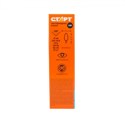Лампа светодиодная СТАРТ ECO LED Flame E14 7W 4000К